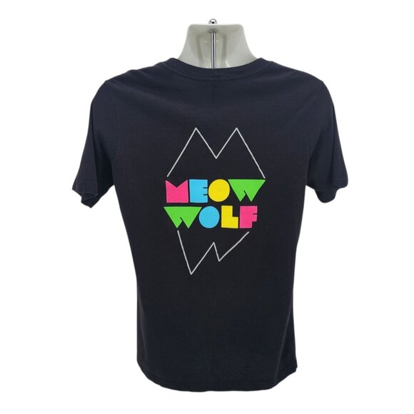 Meow Wolf Adult Medium Shirt Graphic Logo Black Multicolor Crewneck T-Shirt - Picture 4 of 7